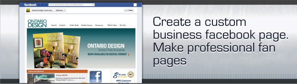 Create a custom business facebook page. Make professional fan pages